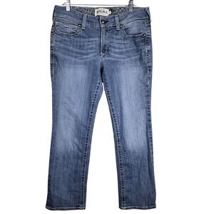 Ariat Rainstorm Women's Jeans 32 S Straight Blue Mid Rise Western Cowgirl AW5366